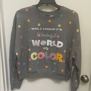 Disney Gray Sweatshirt with Colorful Dots